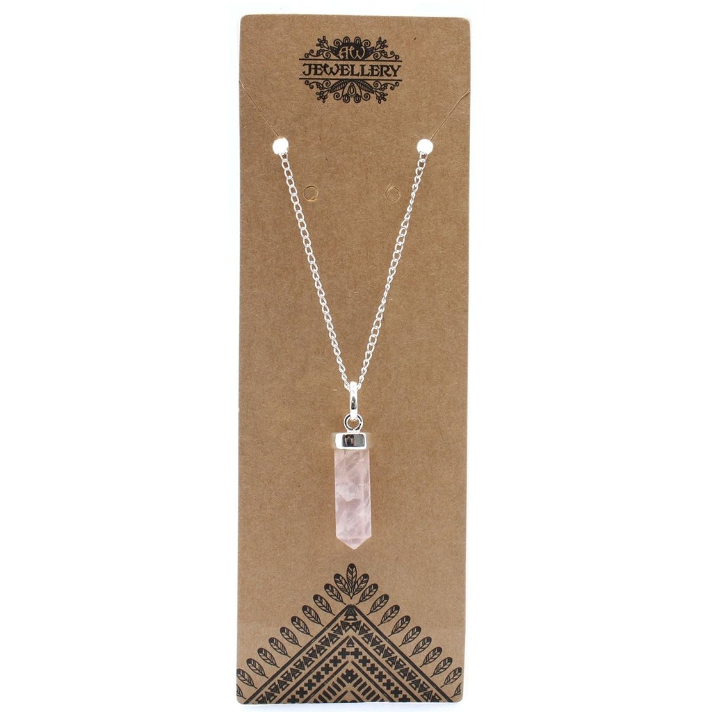 Gemstone Classic Point Pendant - Rose Quartz - Talen