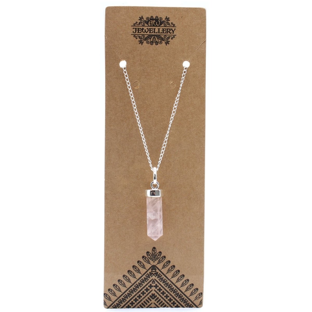 Gemstone Classic Point Pendant - Rose Quartz - Talen