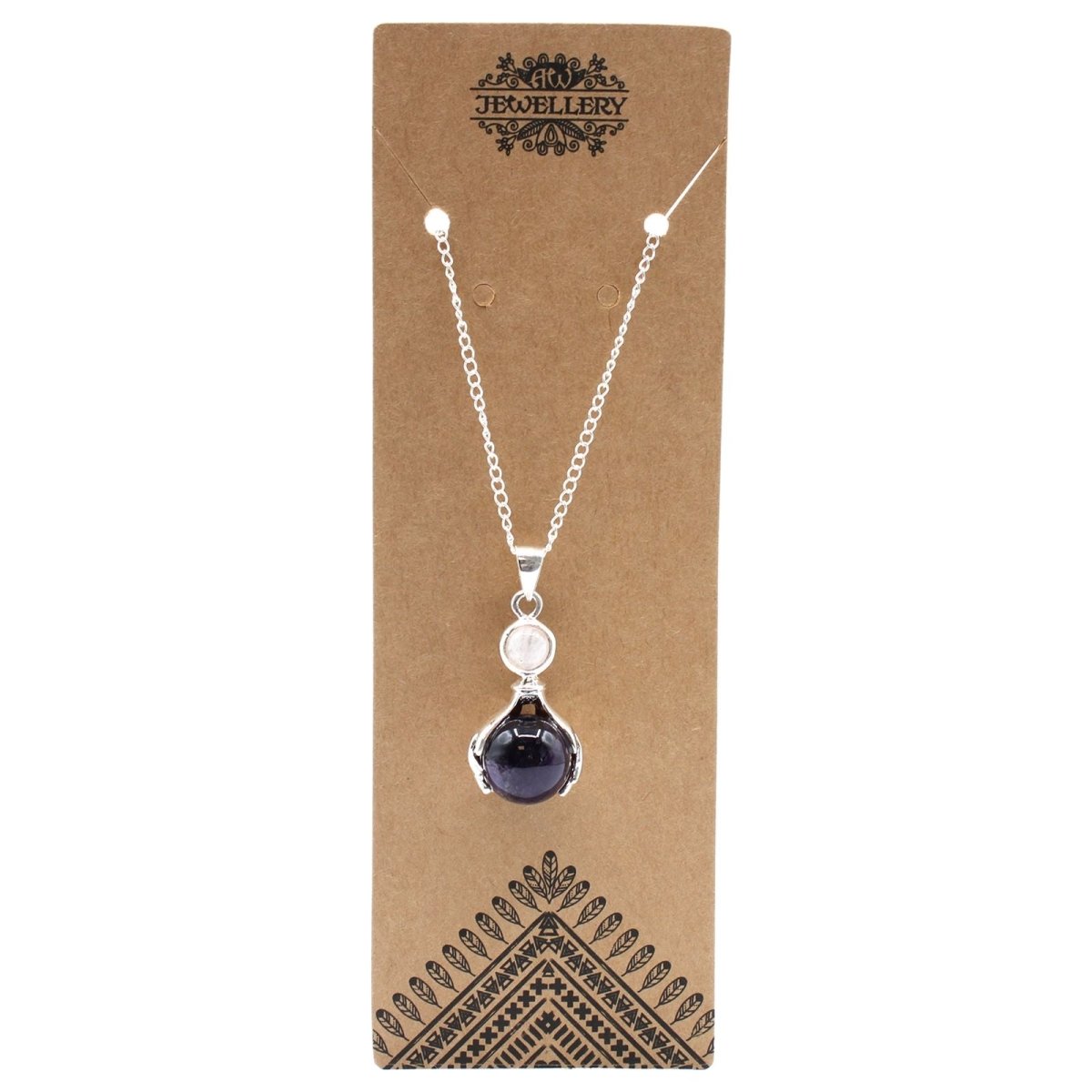 Gemstone Healing Hands Pendant - Amethyst - Talen
