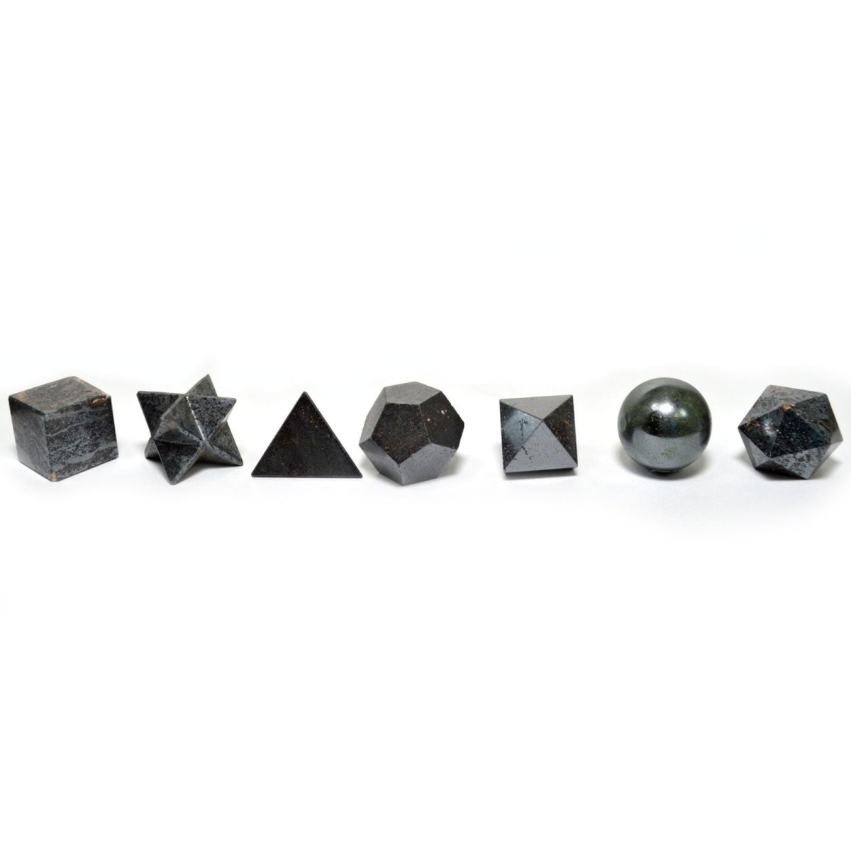 Geometric Seven Piece Black Agate Set - Talen