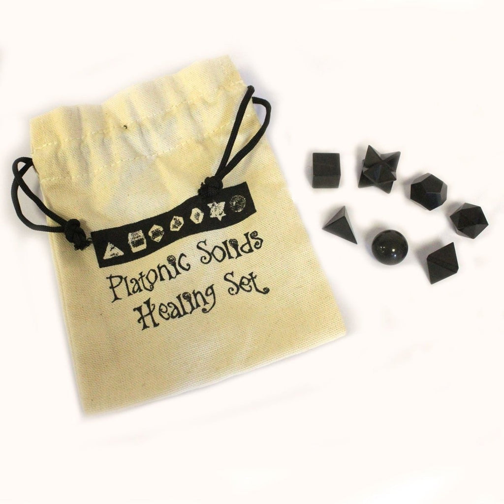 Geometric Seven Piece Black Agate Set - Talen