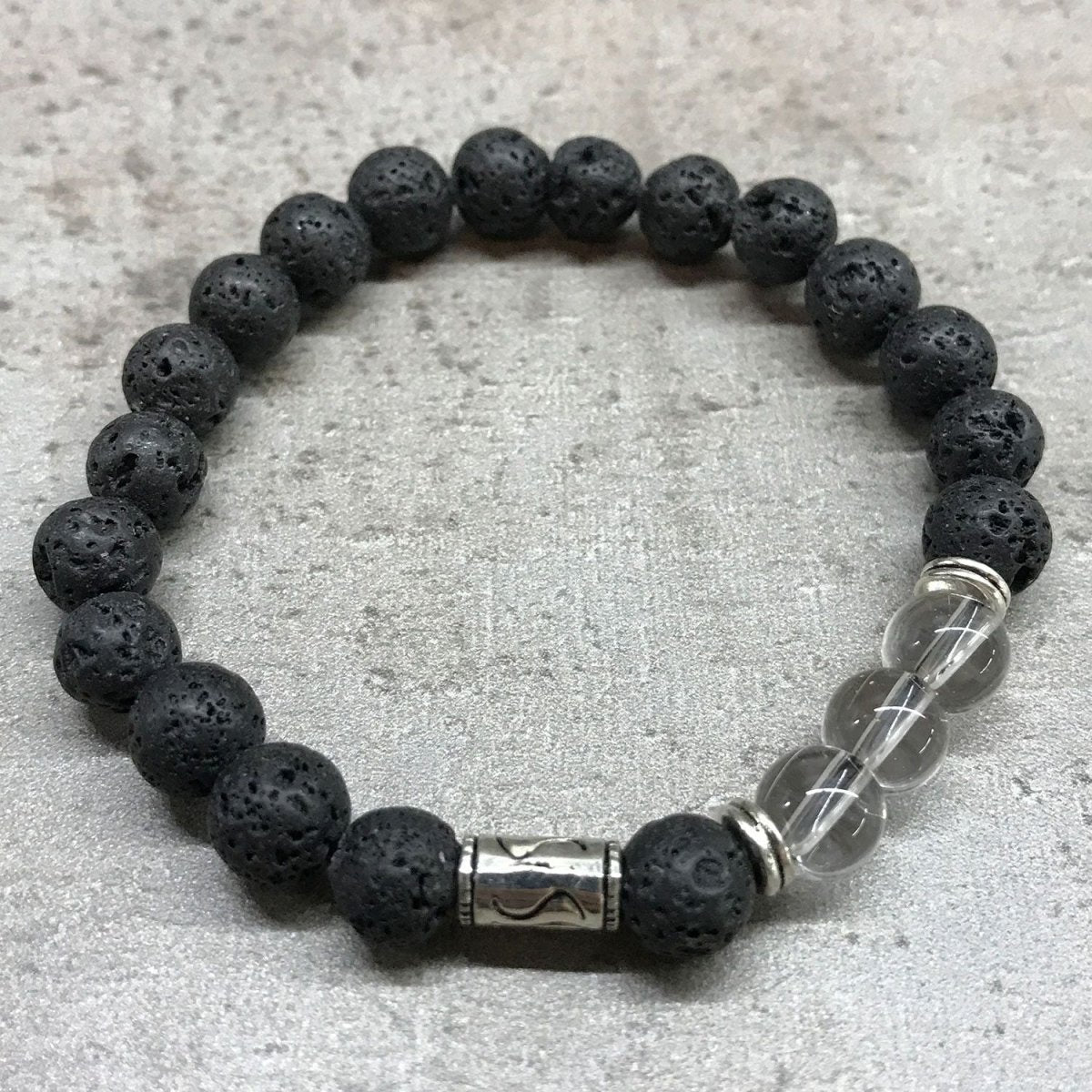 Lava Stone Bracelet - Tribal Rock Quartz - Talen