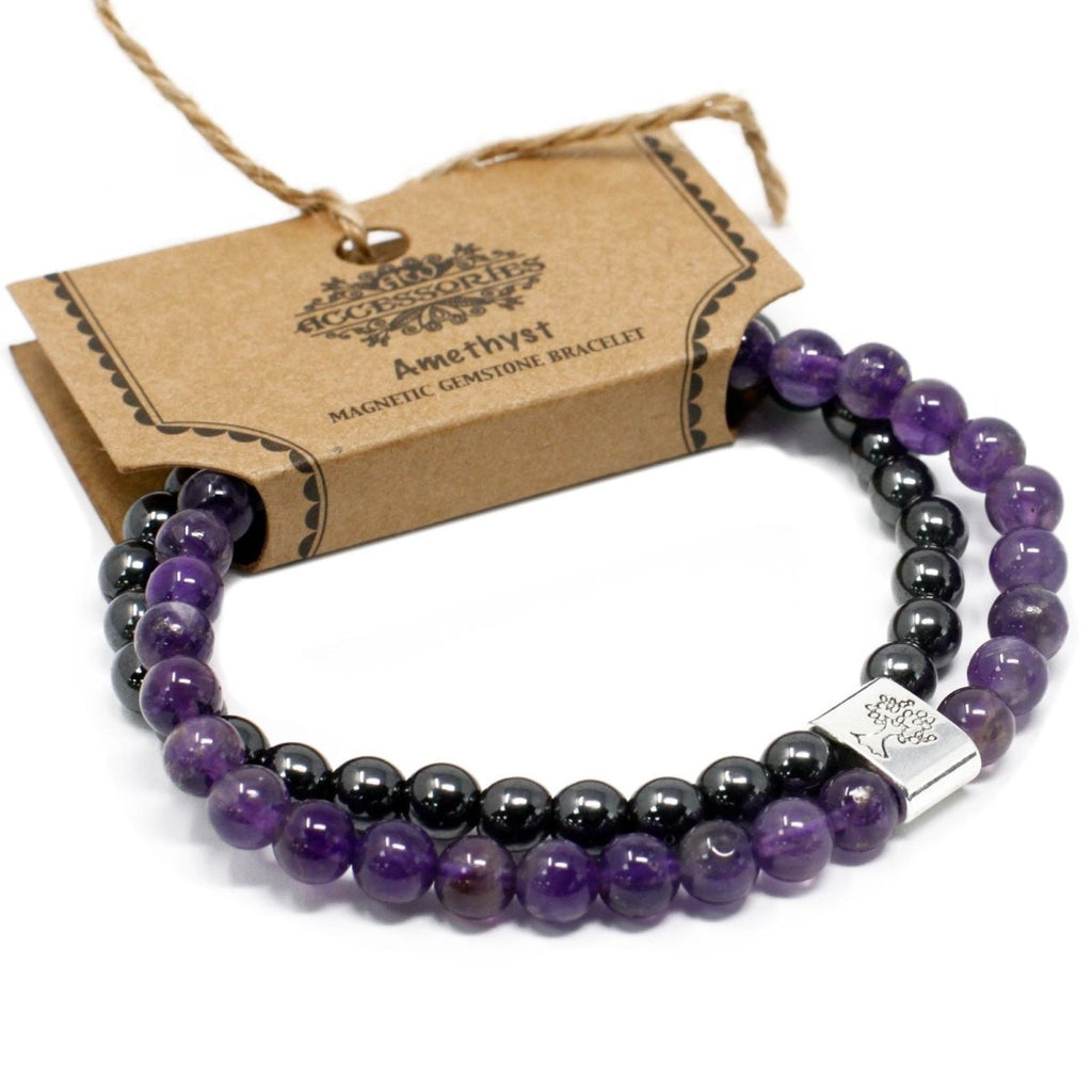 Magnetic Gemstone Bracelet - Amethyst - Talen