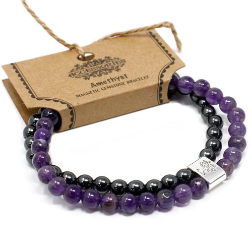 Magnetic Gemstone Bracelet - Amethyst - Talen