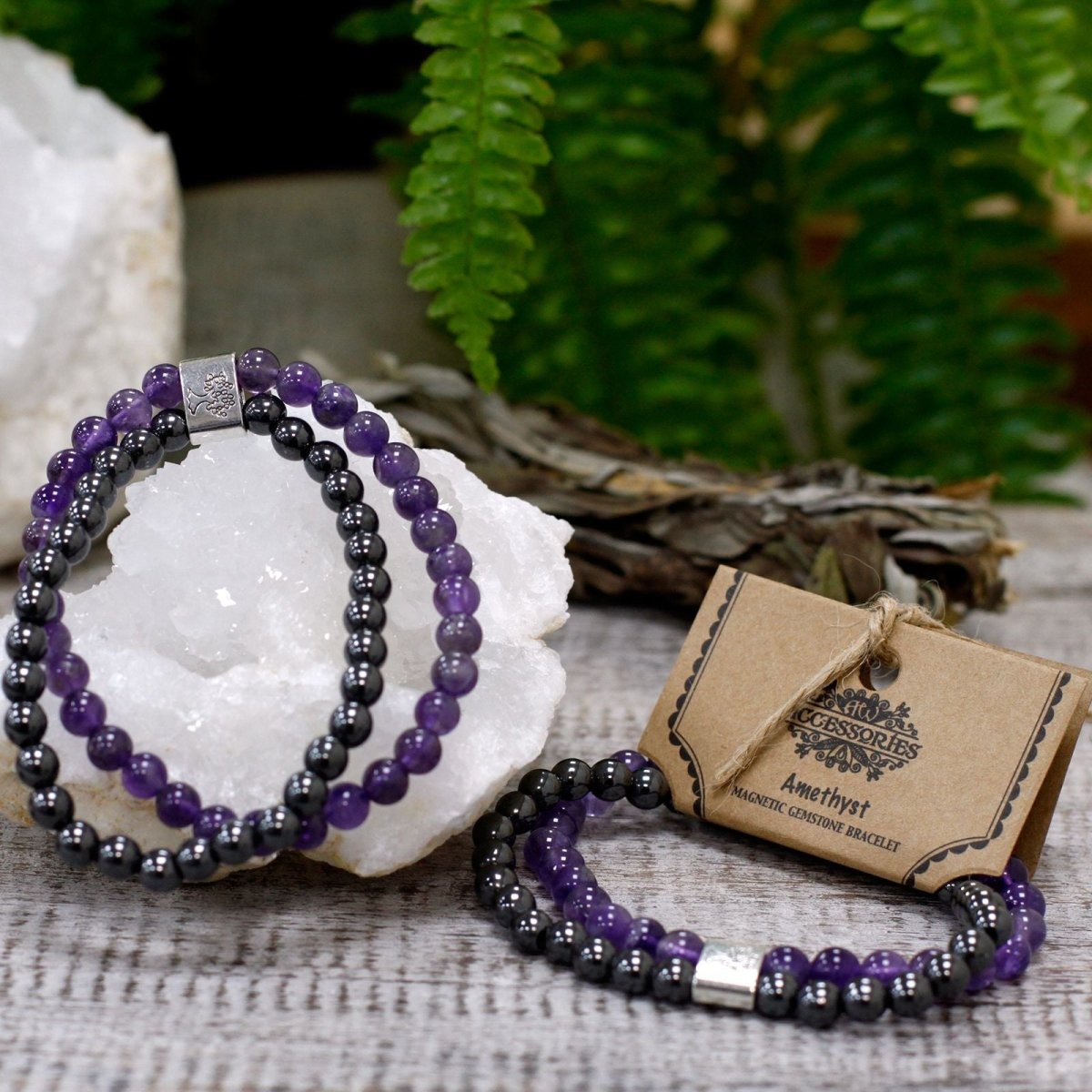 Magnetic Gemstone Bracelet - Amethyst - Talen