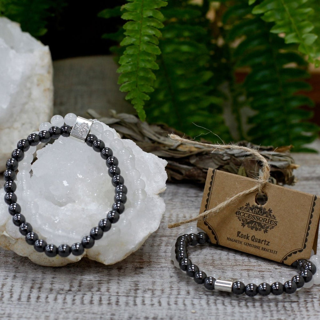 Magnetic Gemstone Bracelet - Rock Quartz - Talen
