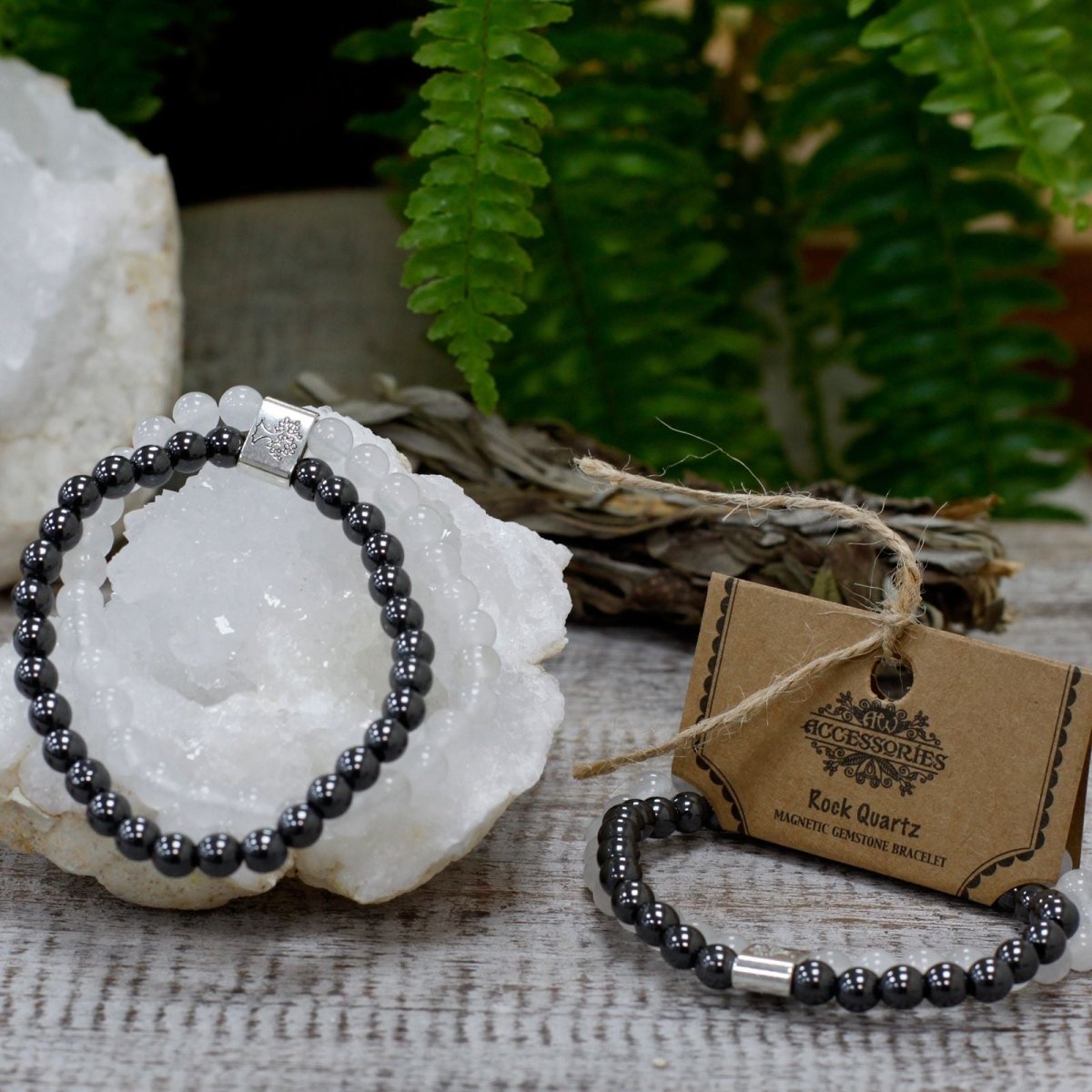 Magnetic Gemstone Bracelet - Rock Quartz - Talen