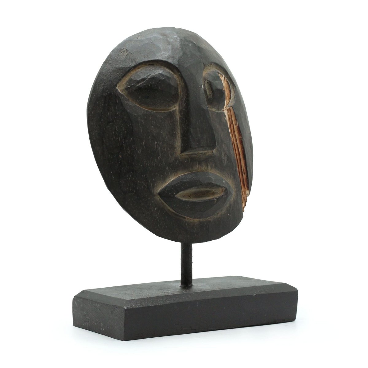Maschera Tribale Timor Nera Decorativa 27x20cm - Aureth
