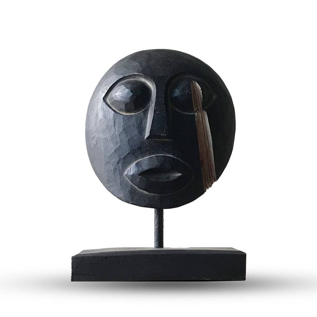 Maschera Tribale Timor Nera Decorativa 27x20cm - Aureth