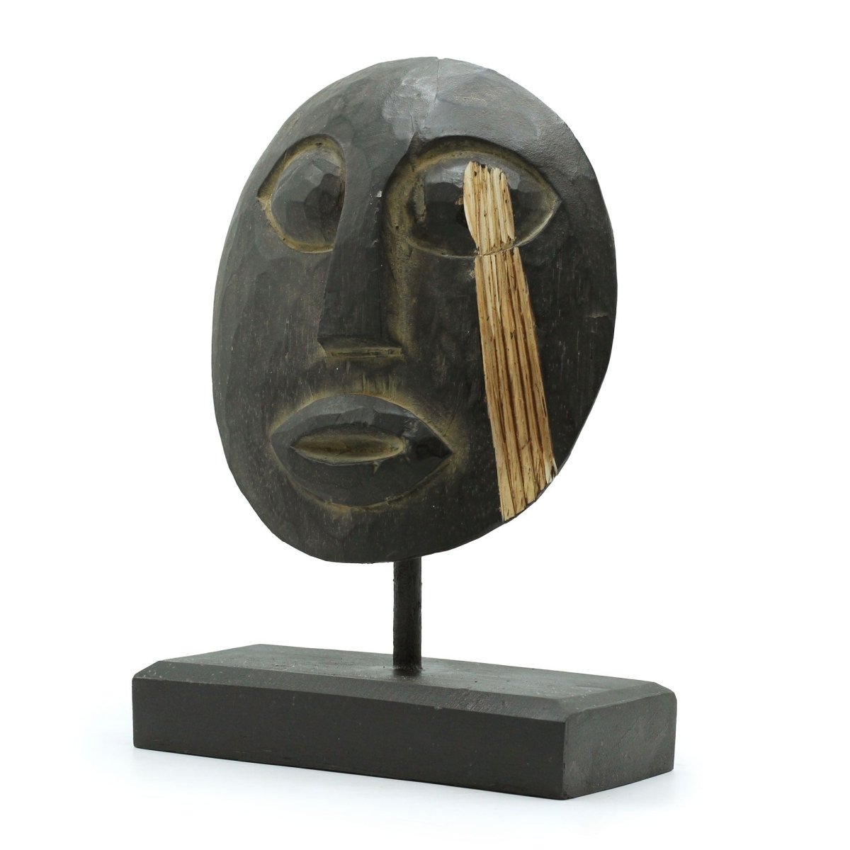 Maschera Tribale Timor Nera Decorativa 27x20cm - Aureth