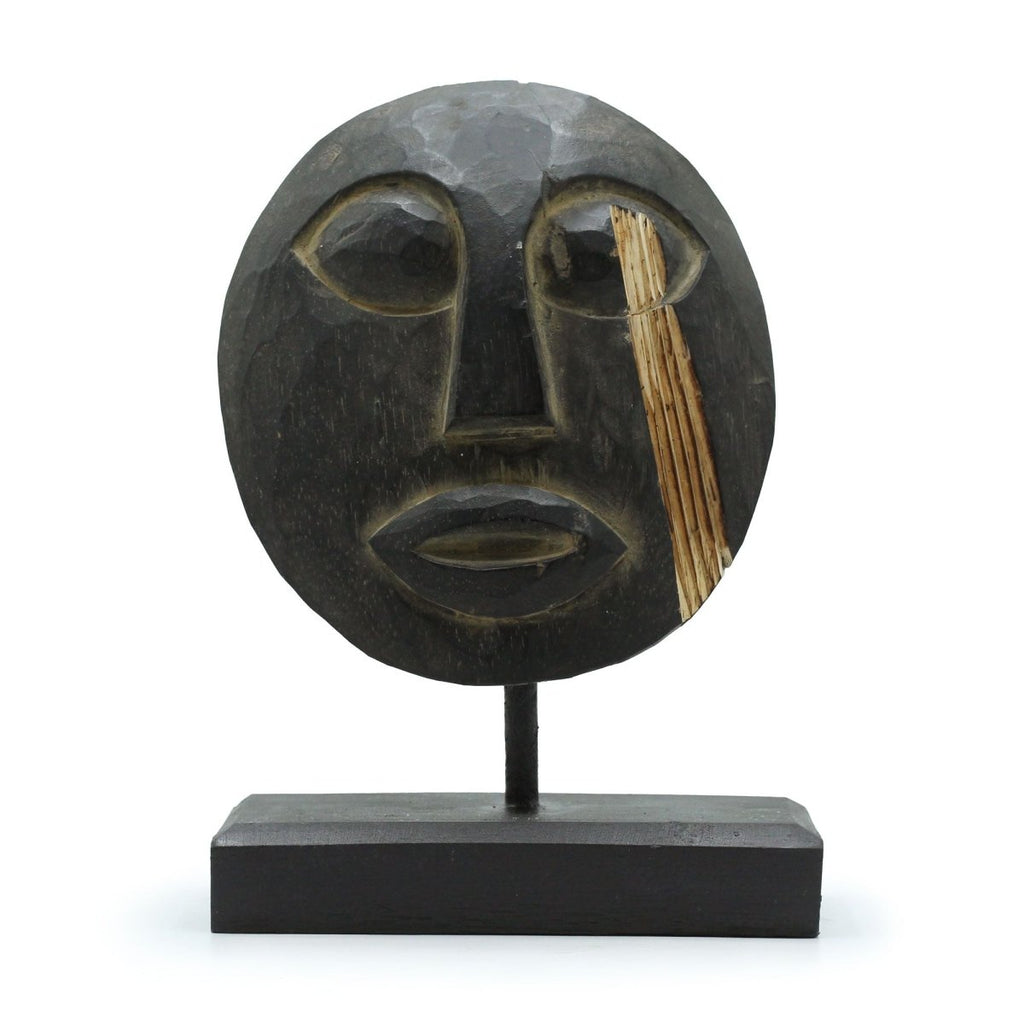 Maschera Tribale Timor Nera Decorativa 27x20cm - Aureth