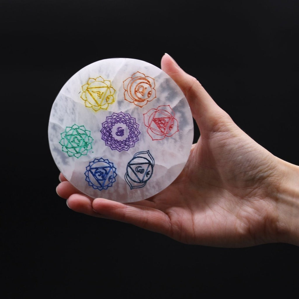Medium Charging Plate 10cm - Chakra Design (col) - Talen