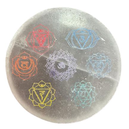 Medium Charging Plate 10cm - Chakra Design (col) - Talen