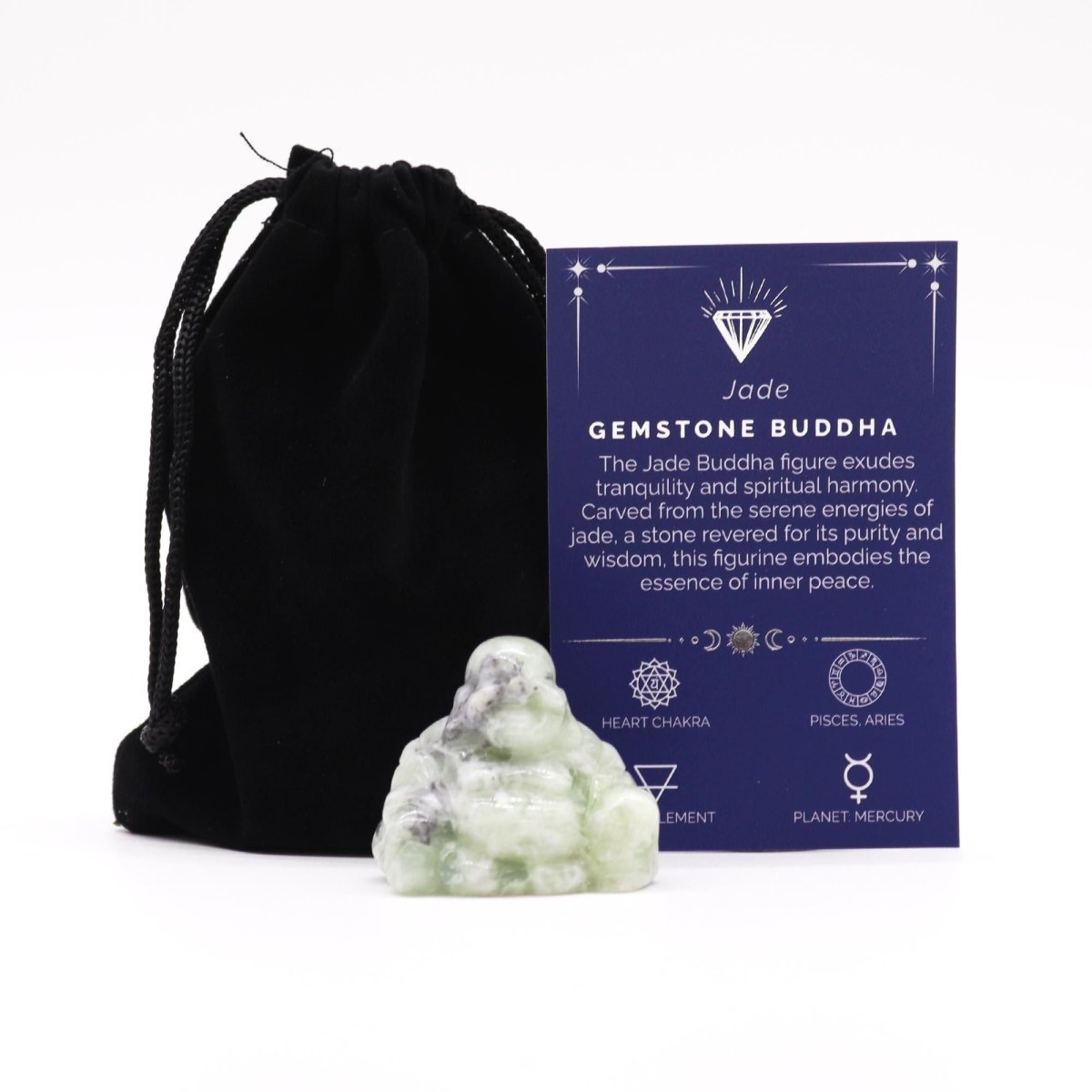 Piccolo Buddha di Giada 35x40x23mm - Aureth