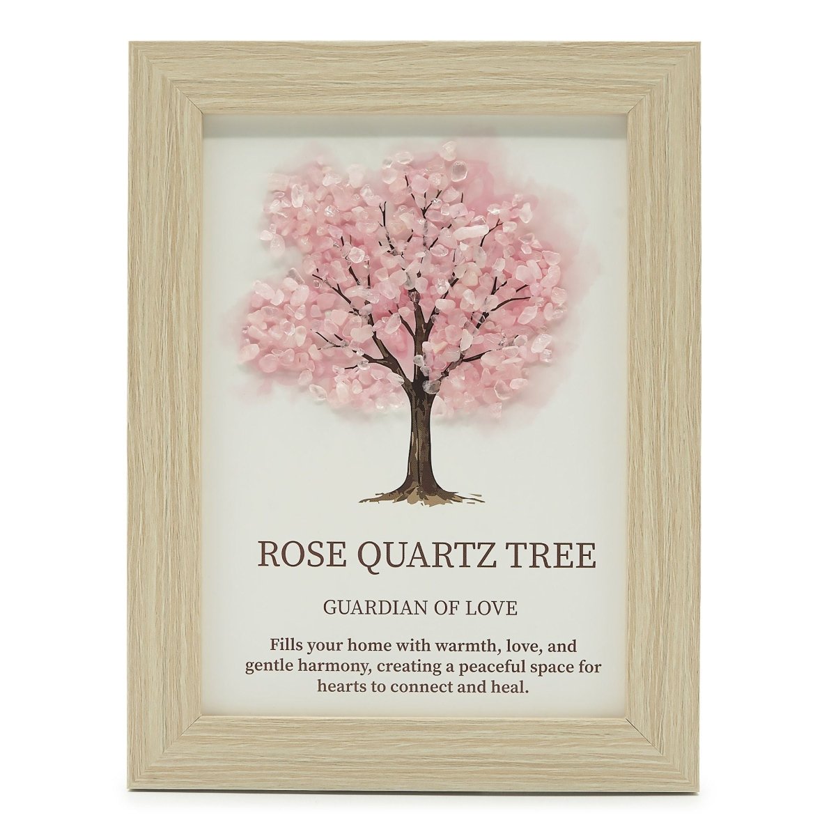 Quadro Albero della Vita in Quarzo Rosa 20x14,7 cm - Aureth