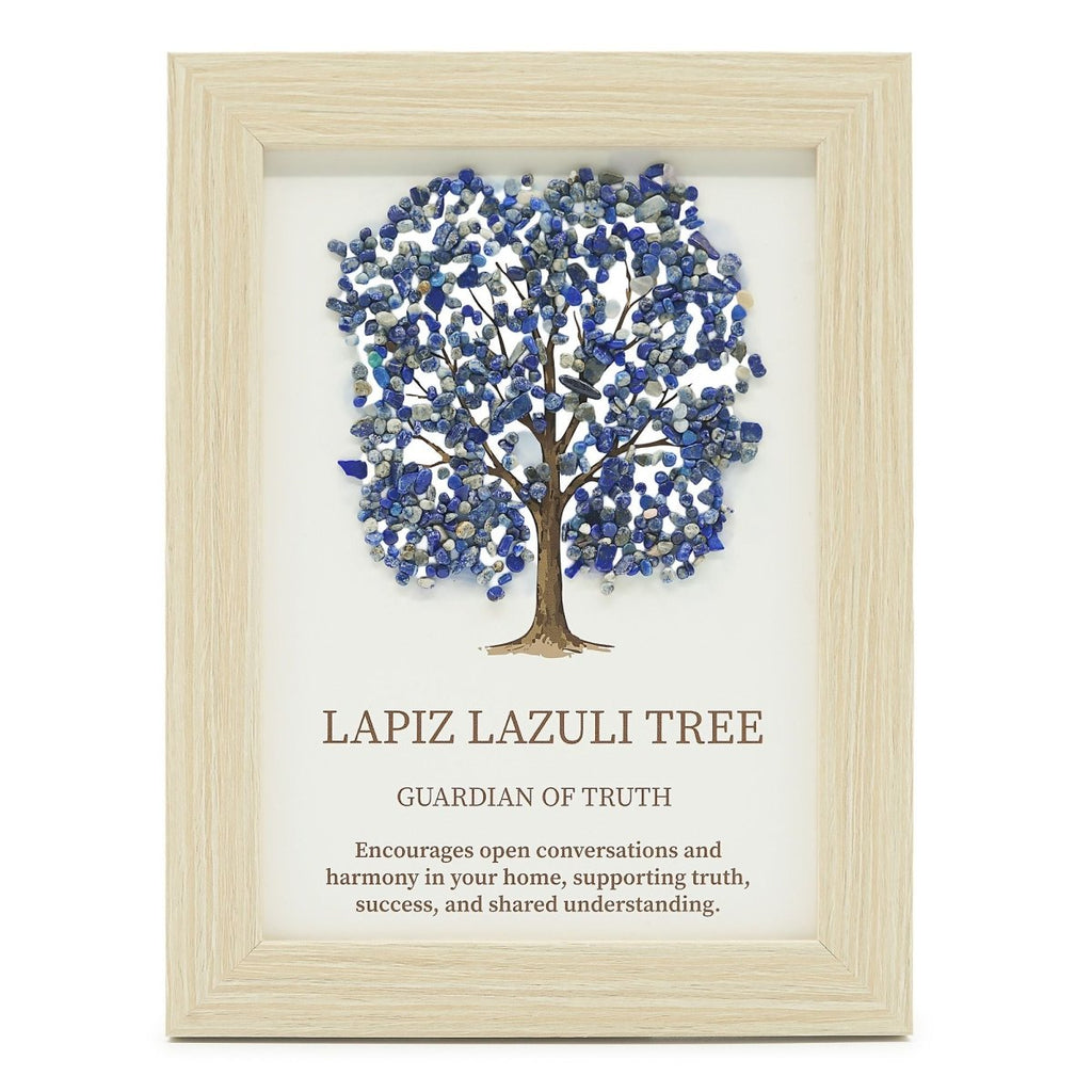 Quadro Gemme Albero della Vita Lapislazzuli 20x14,7 cm - Aureth
