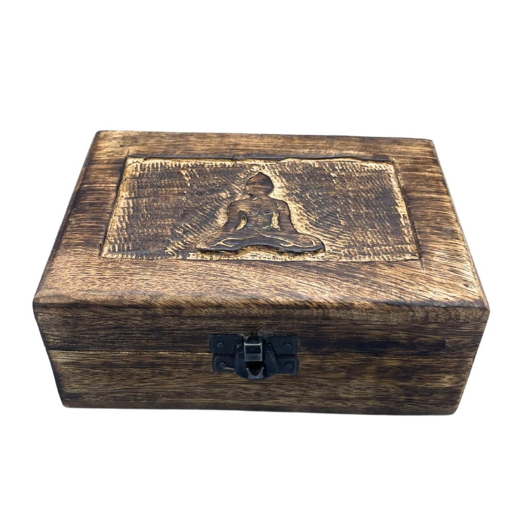 Scatola Portagioie in Legno Buddha 15x10x6cm - Aureth