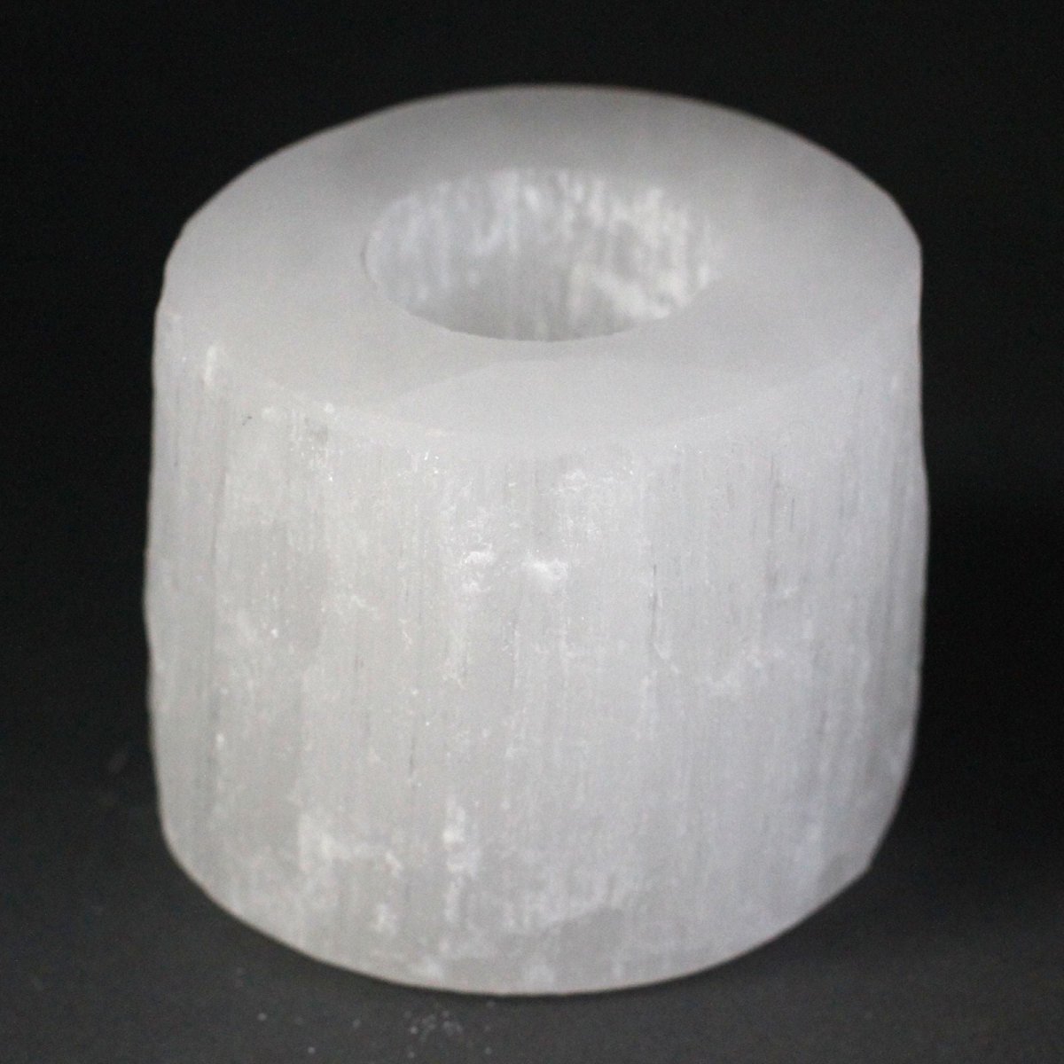 Selenite Cylinder Candle Holder - 8 cm - Talen