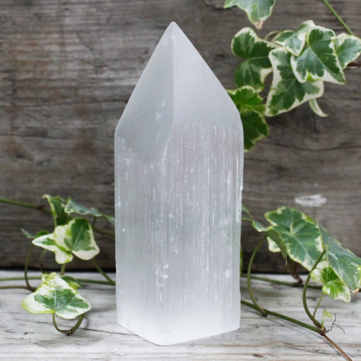 Selenite Pencil Point Tower - 15 cm - Talen
