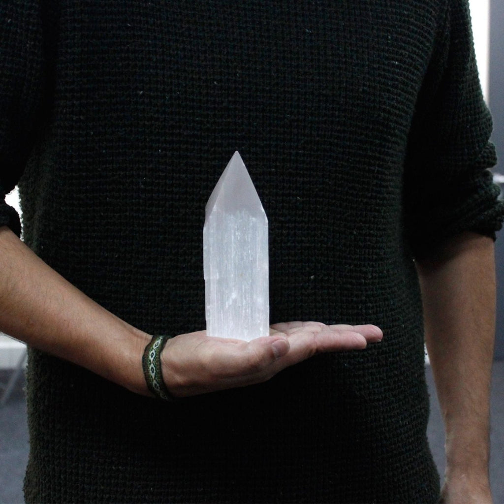 Selenite Pencil Point Tower - 15 cm - Talen