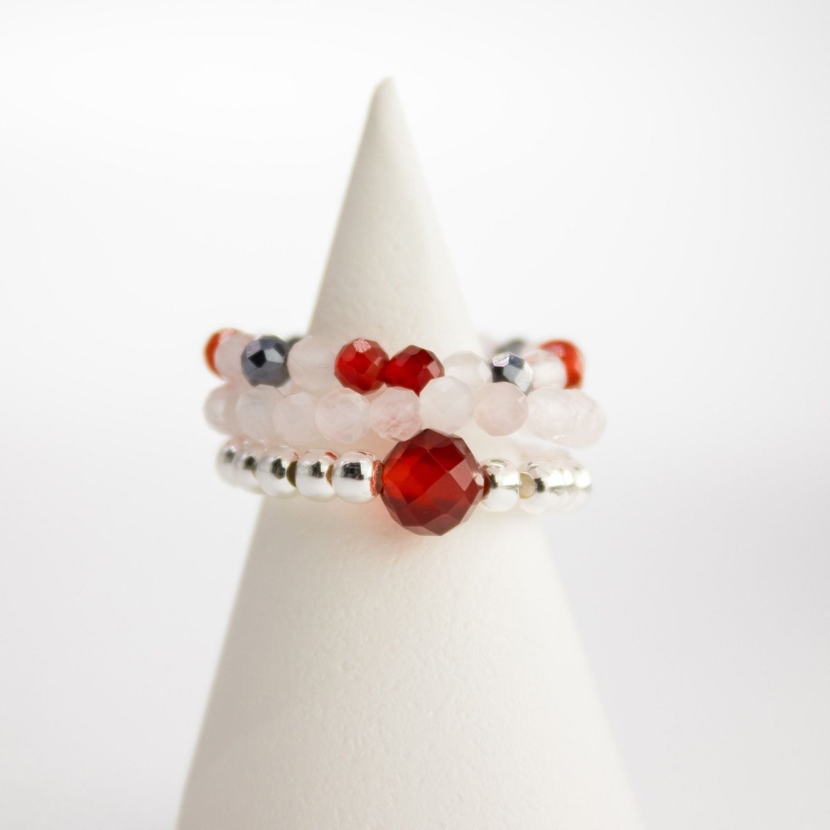 Set Anelli Nymph Spirit Gemstone - Amore & Fiamma - Aureth