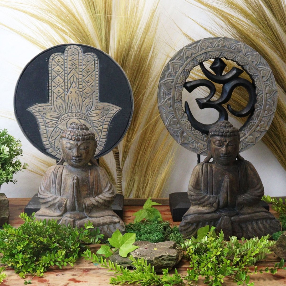 Set Buddha Feng Shui Om - Grigio e Nero - Aureth