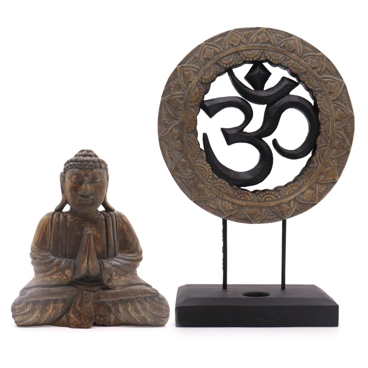 Set Buddha Feng Shui Om - Grigio e Nero - Aureth