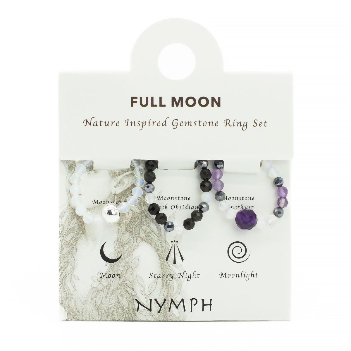 Set di Anelli Nymph Spirit - Luna Piena - Aureth