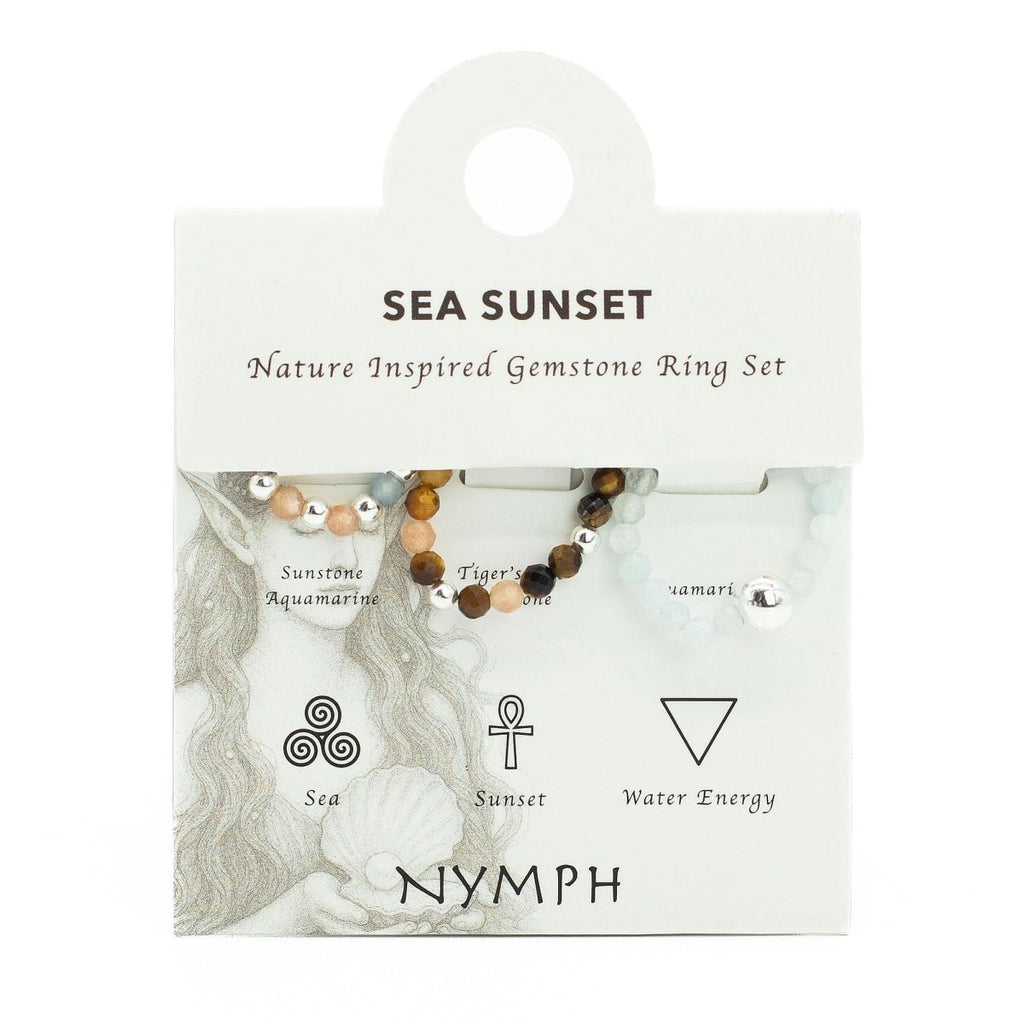 Set di Anelli Nymph Spirit - Tramonto sul Mare - Aureth