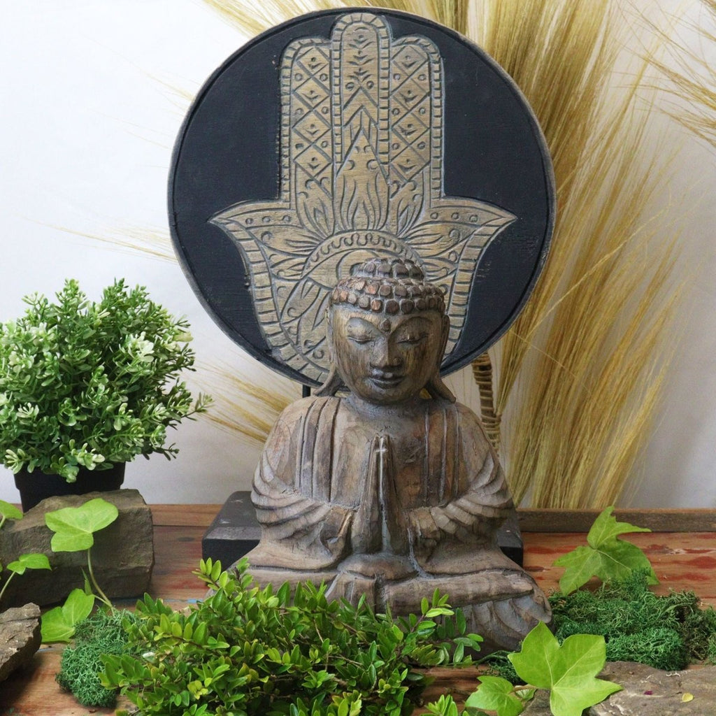 Set Feng Shui Buddha e Hamsa - Grigio - Aureth
