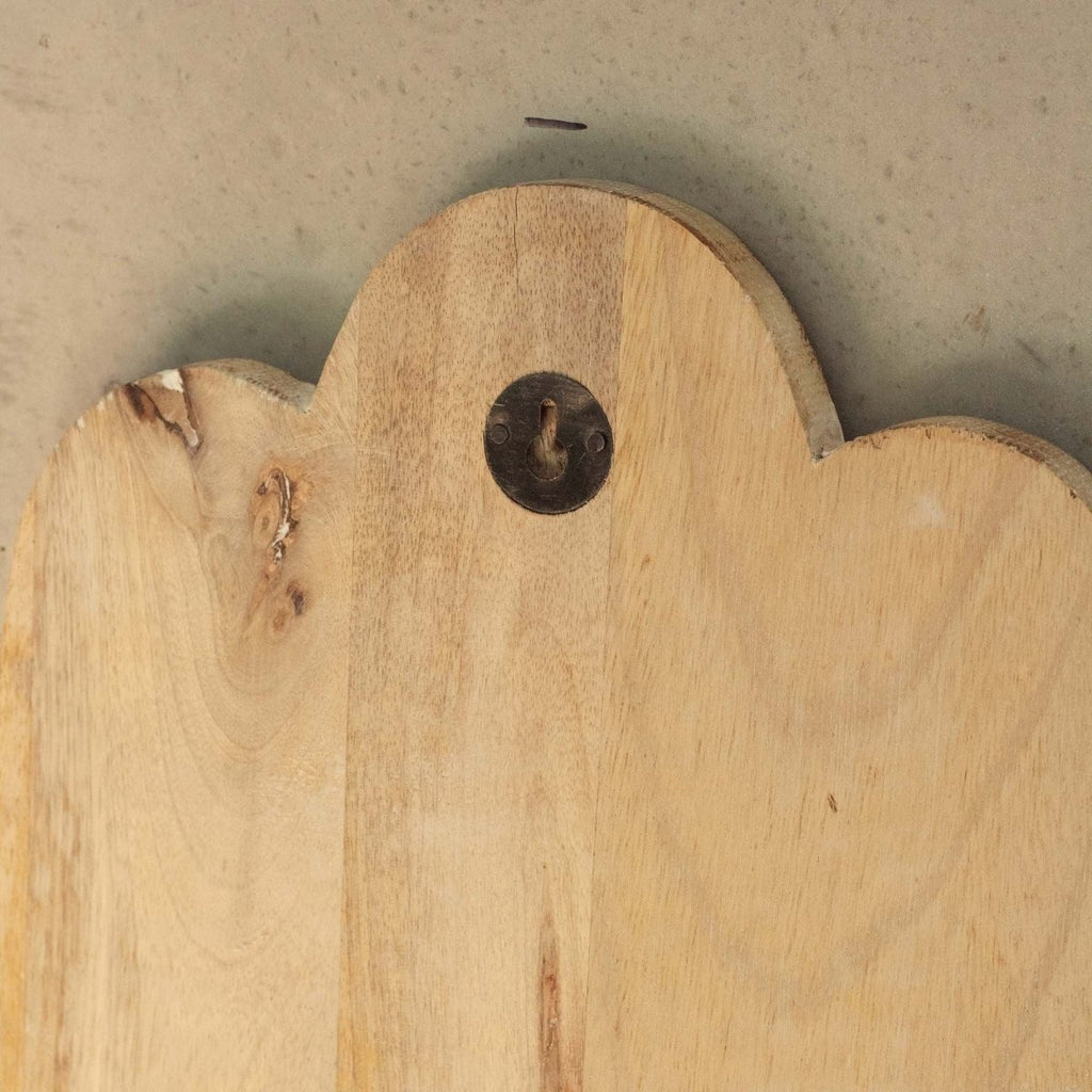 Targa da Parete Hamsa in Legno di Mango - Bianco - Aureth