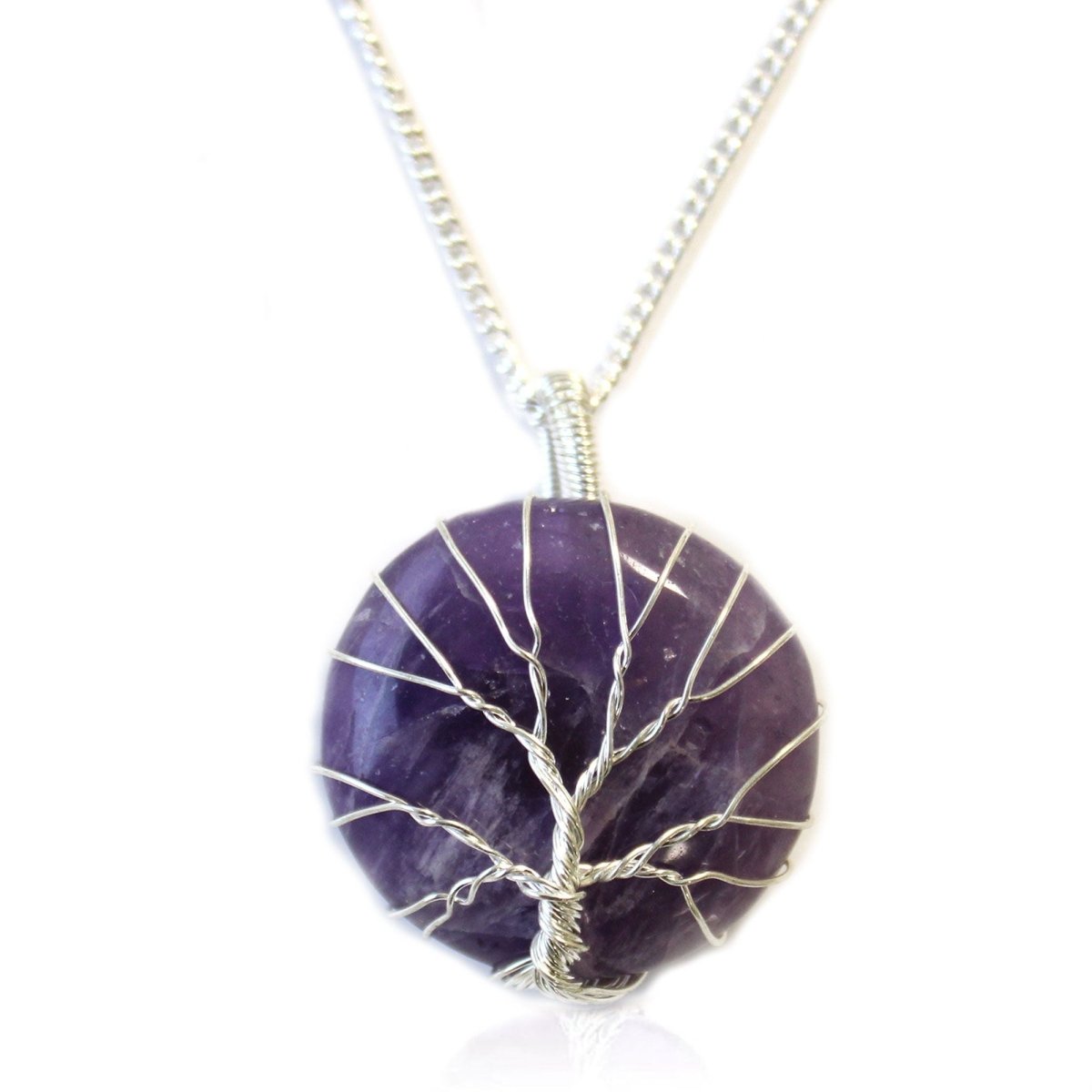 Tree of Life Gemstone Necklace - Amethyst - Talen