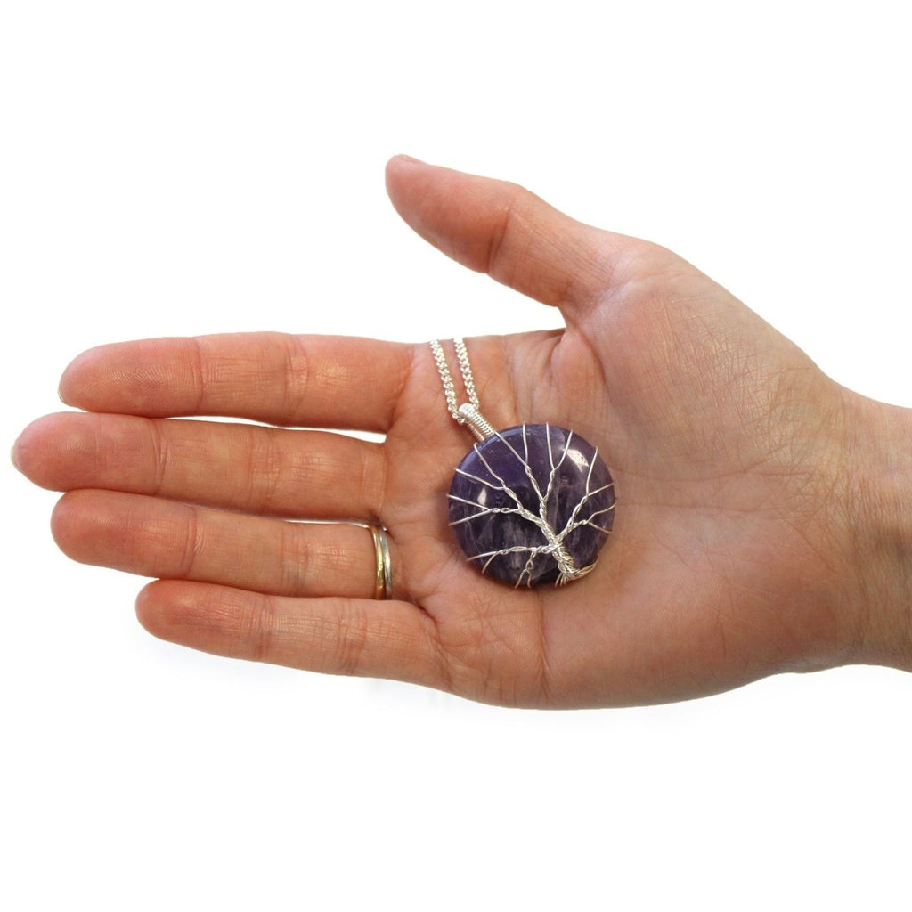 Tree of Life Gemstone Necklace - Amethyst - Talen