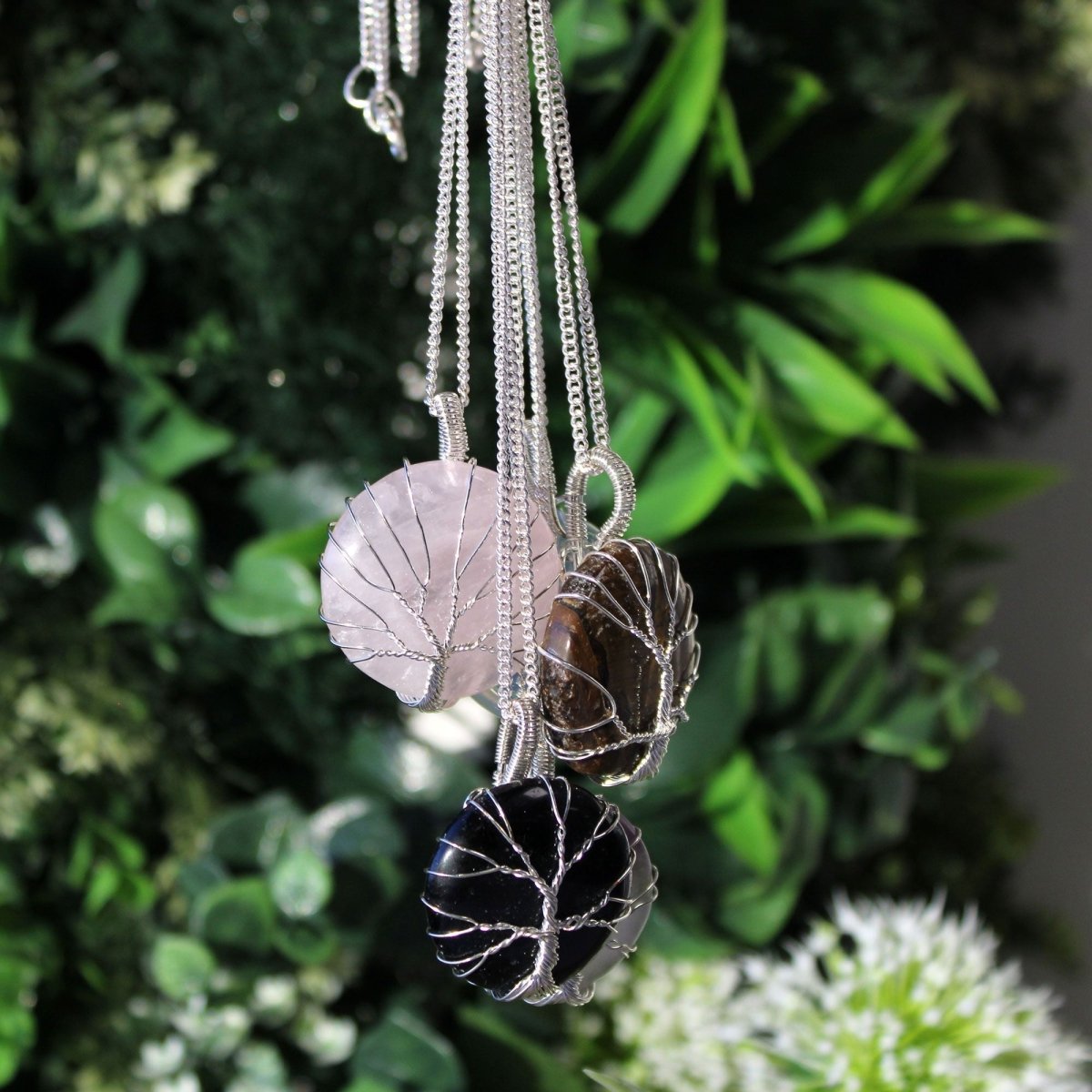 Tree of Life Gemstone Necklace - Rose Quartz - Talen